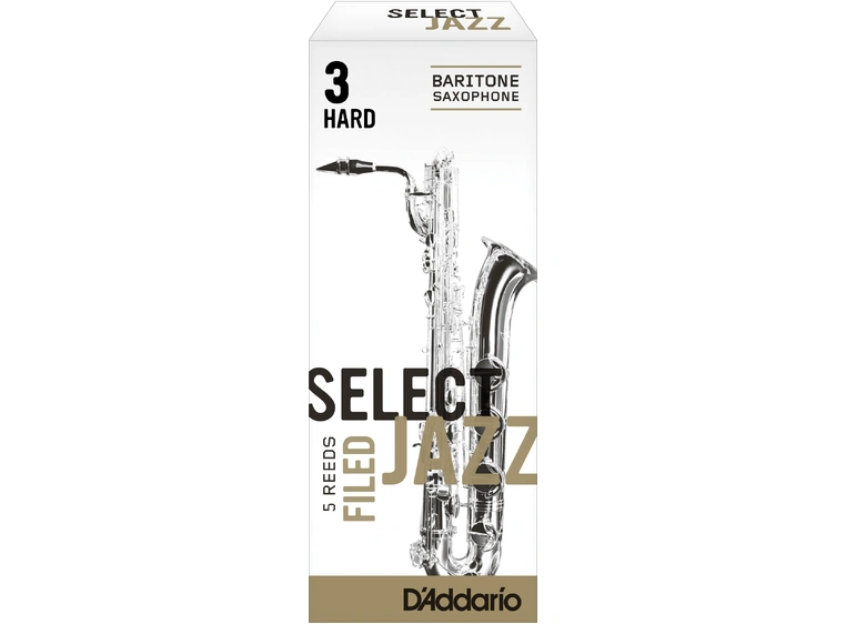 D'Addario Select Jazz Filed Bari Sax 3H (RSF05BSX3H) 5pcs. 